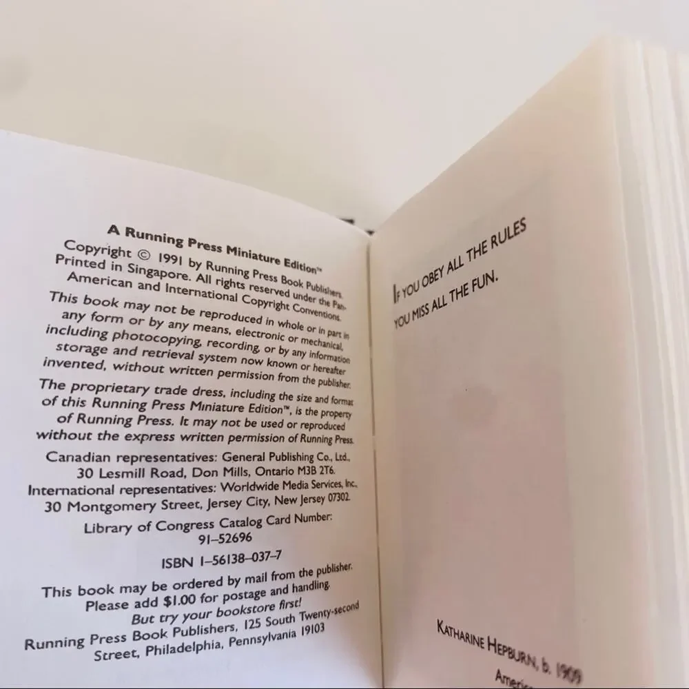 1991 Women's Wit and Wisdom Miniature Book